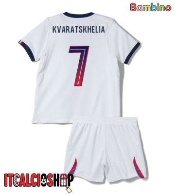 Paris Saint-Germain Khvicha Kvaratskhelia #7 Seconda Maglia Bambino 2026-27 Manica Corta (+ Pantaloni corti)